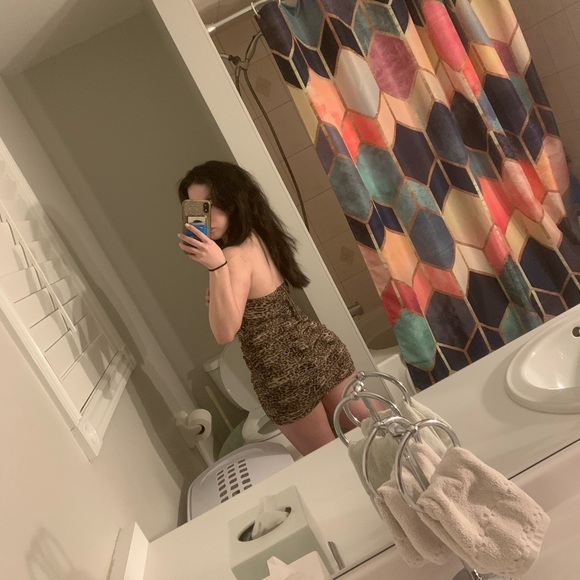 leopard print mesh corset dress - Picture 2 of 5